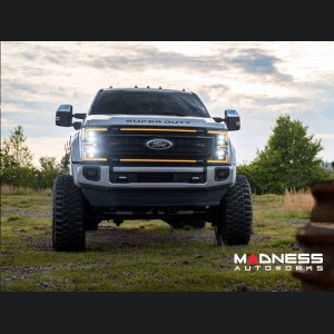 Ford Super Duty LED Grille - XBG Series - Morimoto - Black - White DRL